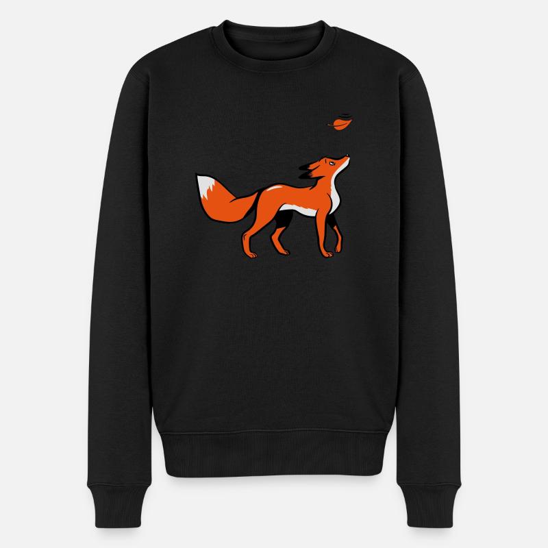 Leaf Fuchs douce jeune - Pull Premium bio Homme - noir