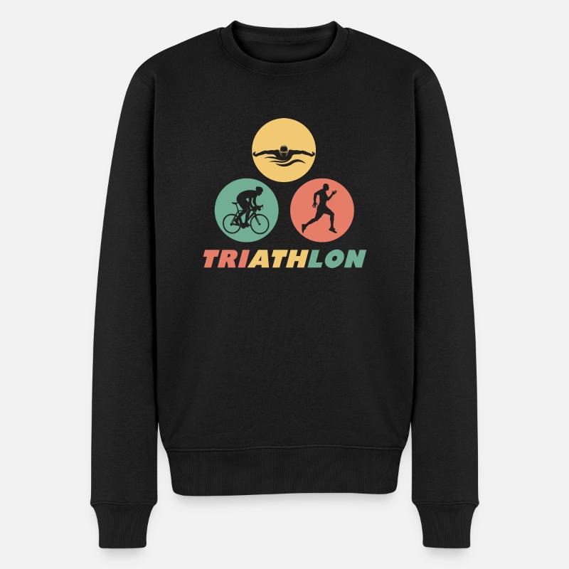 Triathle Triathle Triathlon - Männer Premium Bio Pullover - Schwarz