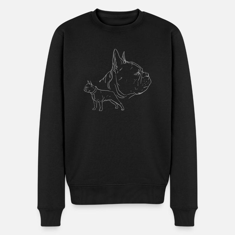 Français Bouledogue - Pull Premium bio Homme - noir