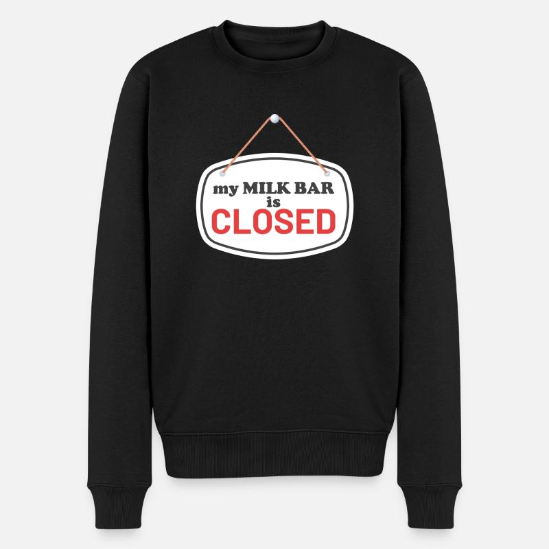 Milk Bar closed - Männer Premium Bio Pullover - Schwarz