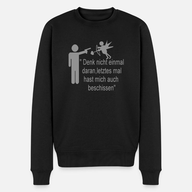 Denk nicht mal dran ... *Farbänderung möglich - Männer Premium Bio Pullover - Schwarz