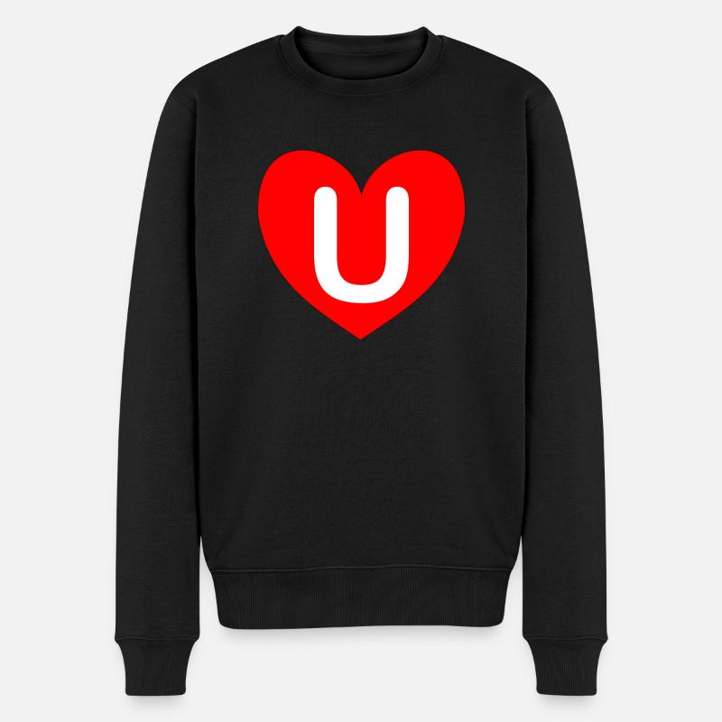u Je t’aime beaucoup - Pull Premium bio Homme - noir