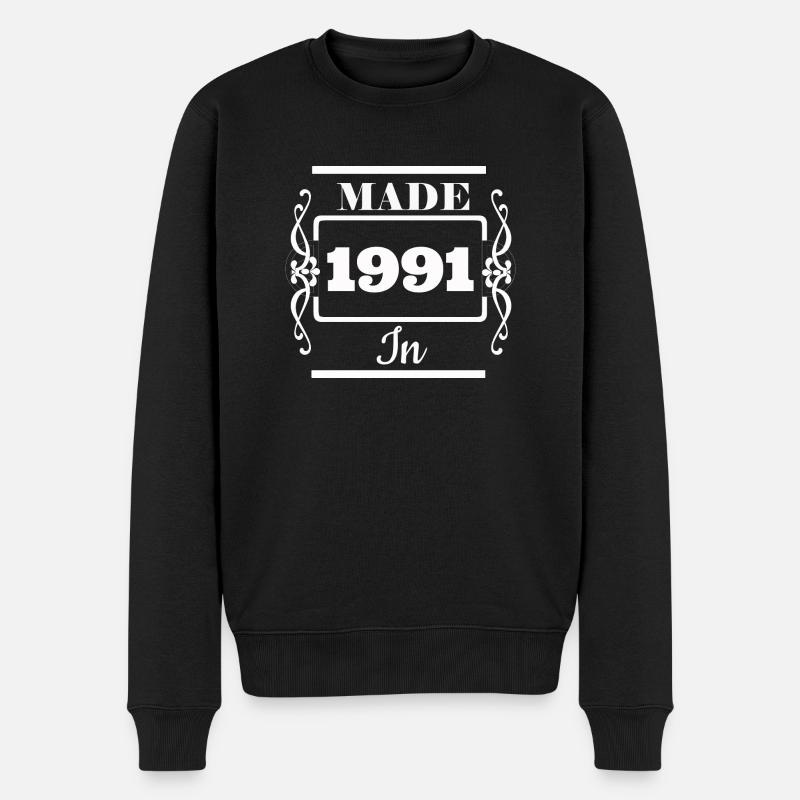 made in 1991 - Pull Premium bio Homme - noir