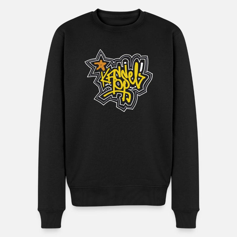 Kassel - Tag / Grafitti Schriftzug - Männer Premium Bio Pullover - Schwarz