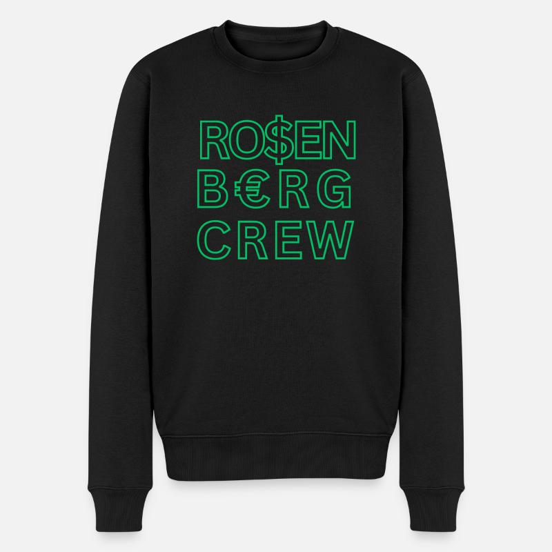 Rosenberg Crew - Männer Premium Bio Pullover - Schwarz
