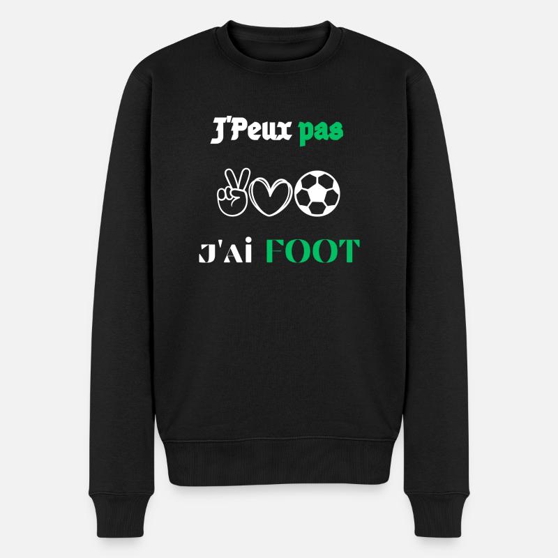 J'Peux pas j'ai Foot - Pull Premium bio Homme - noir