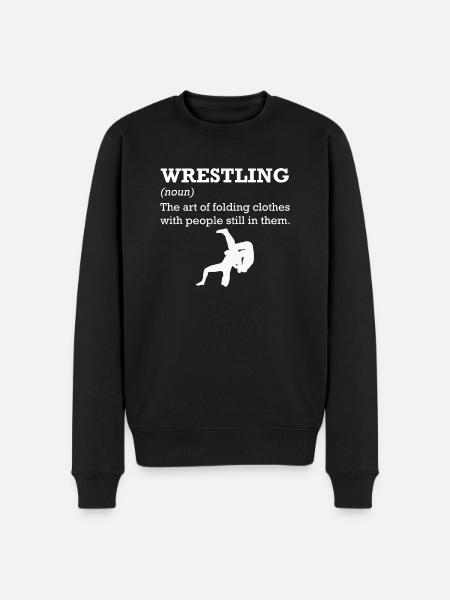 Funny Definition Wrestling Wrestler - Men's Premium Organic Jumper - black