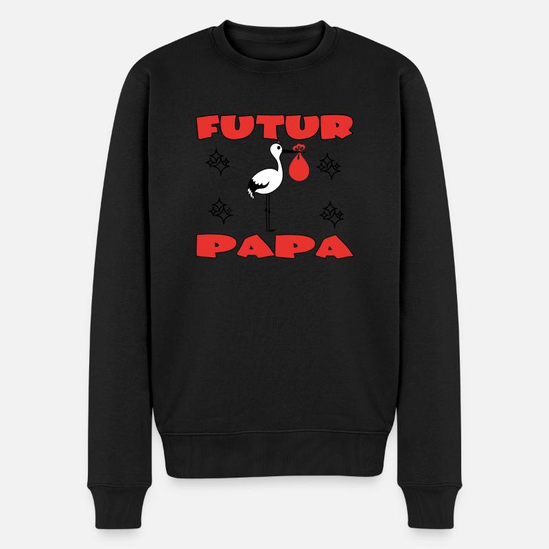 FUTUR PAPA - Pull Premium bio Homme - noir