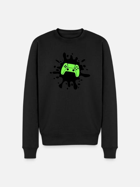 Gamer Gamepad Blobs - Men's Premium Organic Jumper - black
