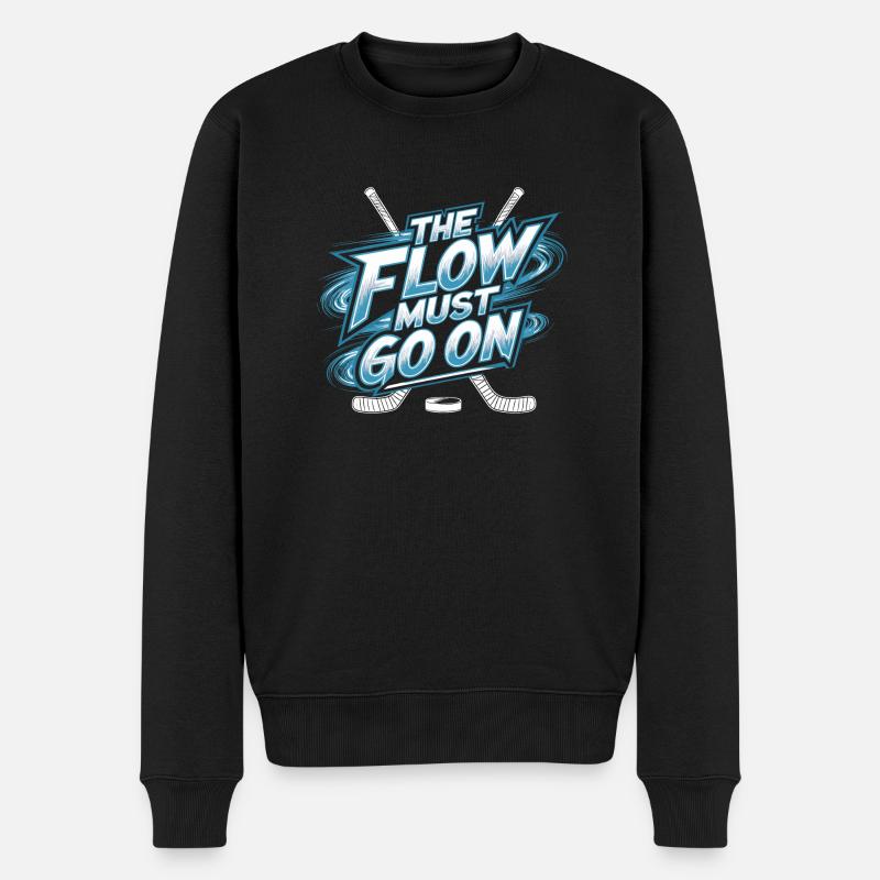 Hockey-Liebe – Der Flow geht weiter - Männer Premium Bio Pullover - Schwarz