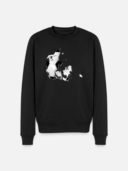 Denmark map frames real football - Men's Premium Organic Jumper - black