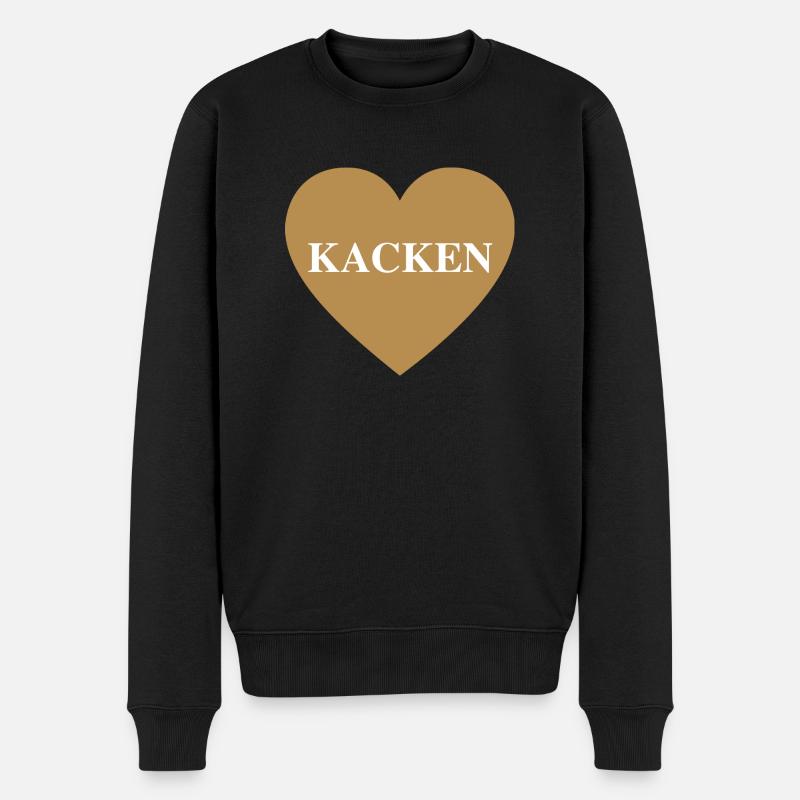 Kacken - Männer Premium Bio Pullover - Schwarz