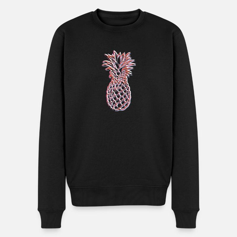 Red Pineapple - Männer Premium Bio Pullover - Schwarz