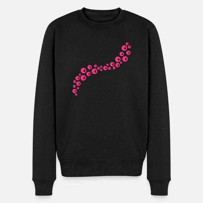 Bubbles Design - Männer Premium Bio Pullover - Schwarz