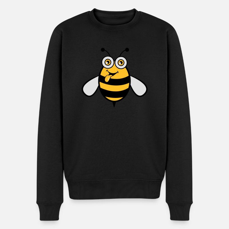 Biene witzig süss lustig - Männer Premium Bio Pullover - Schwarz