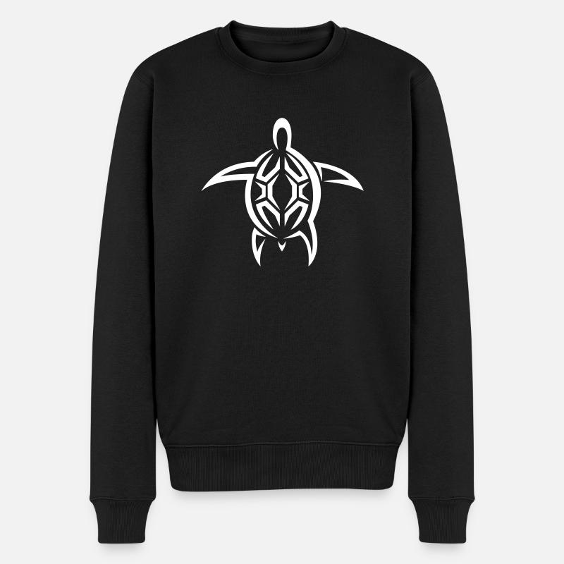 Stammesschildkröte - Männer Premium Bio Pullover - Schwarz