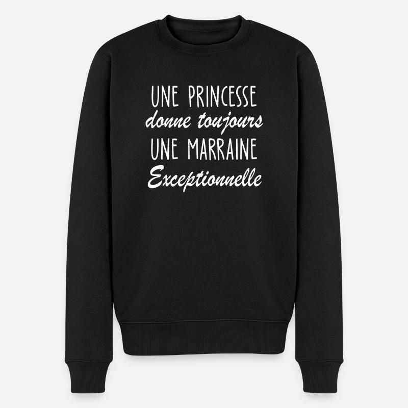 princesse - marraine exceptionnelle - Pull Premium bio Homme - noir