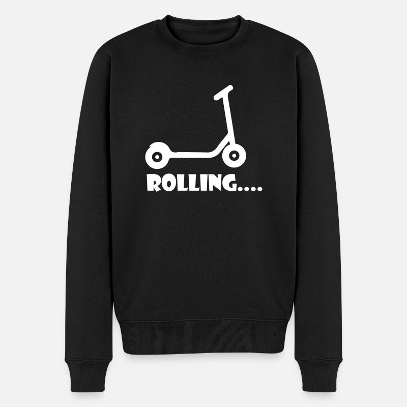 E-Scooter Roller Scooter - Men's Premium Organic Jumper - black