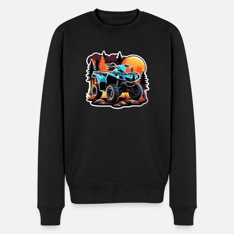 Quad & Offroad - Männer Premium Bio Pullover - Schwarz