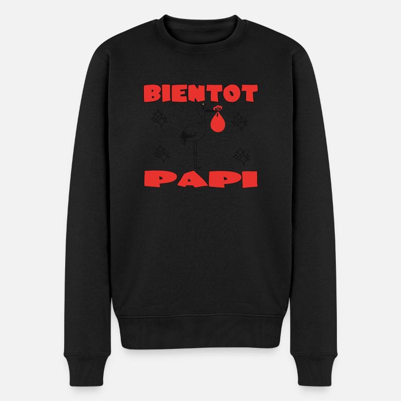 BIENTOT PAPI - Pull Premium bio Homme - noir