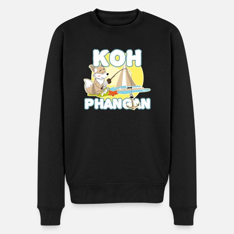 Voile Pêche k8h phangan - Pull Premium bio Homme - noir