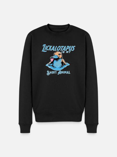 Funny Lickalotopus is My Spirit Animal Funny - Men's Premium Organic Jumper - black