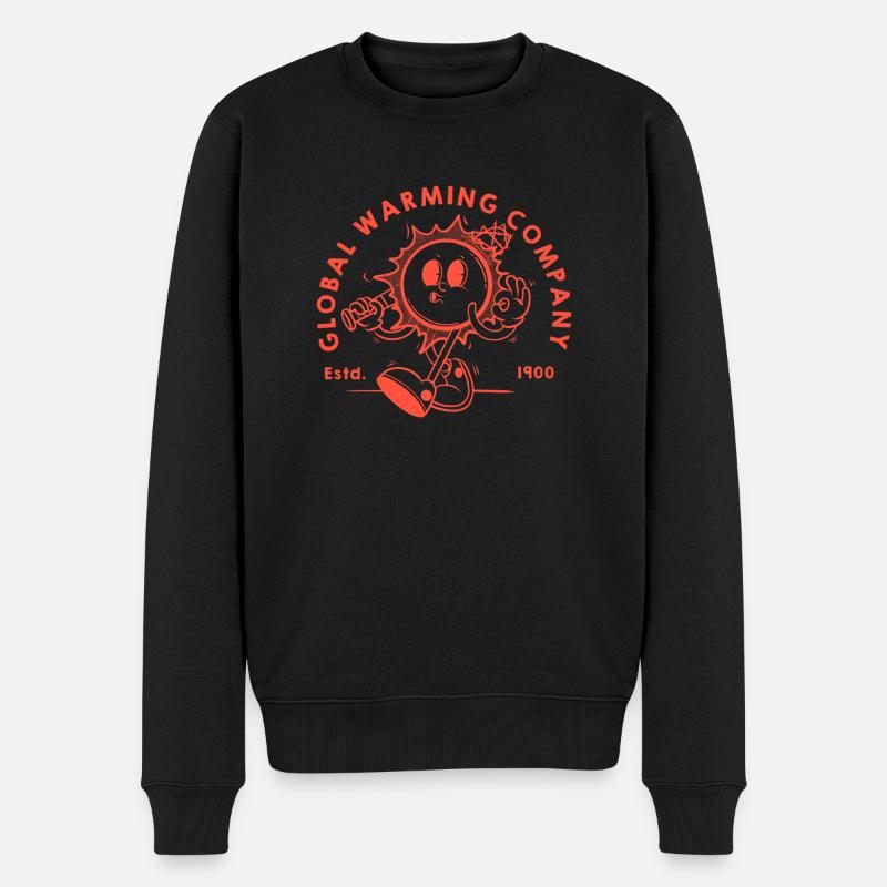 Globale Erwärmung 2 - Männer Premium Bio Pullover - Schwarz