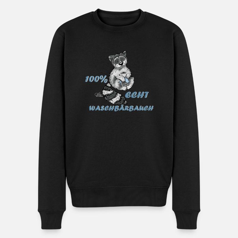 Waschbärbauch - Männer Premium Bio Pullover - Schwarz