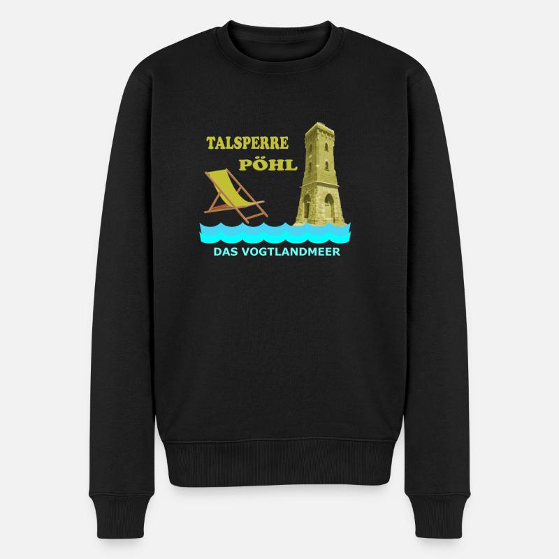 Talsperre Pöhl Vogtland 2017 - Männer Premium Bio Pullover - Schwarz