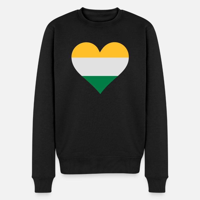 Un coeur pour l Inde - Pull Premium bio Homme - noir