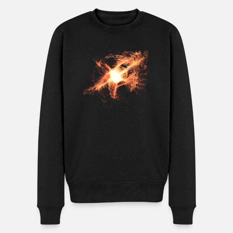 Explosion - Männer Premium Bio Pullover - Schwarz