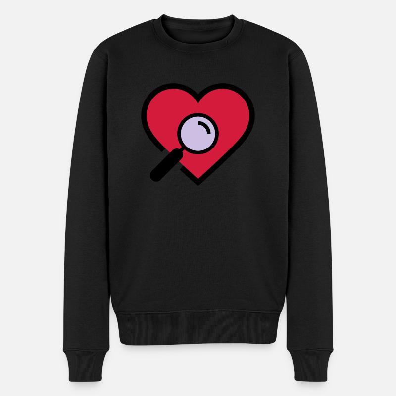 Loupe d'examen cardiaque - Pull Premium bio Homme - noir