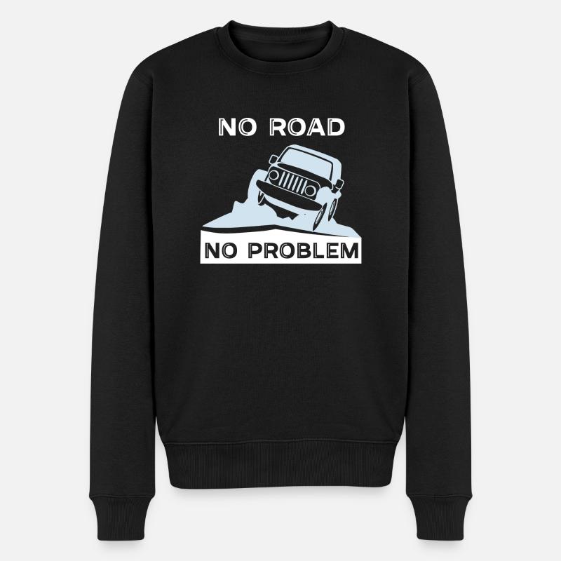 Pas de route Pas de problème 4x4 cadeau - Pull Premium bio Homme - noir
