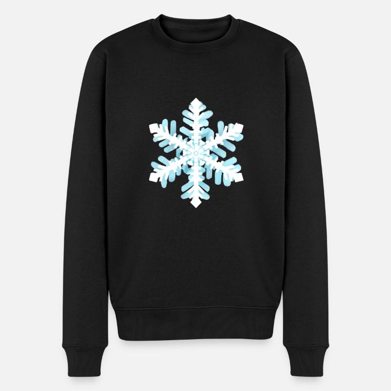 Schneestern - Männer Premium Bio Pullover - Schwarz