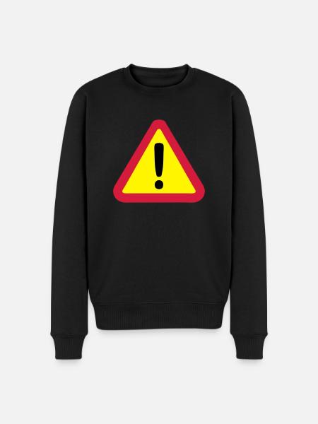panneau danger 812 - Pull Premium bio Homme - noir
