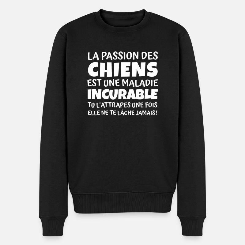passion chiens - humour chien - Pull Premium bio Homme - noir