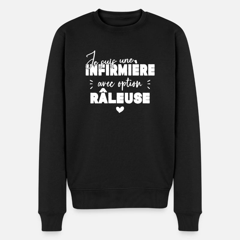 Infirmière Option Râleuse Cadeau - Pull Premium bio Homme - noir