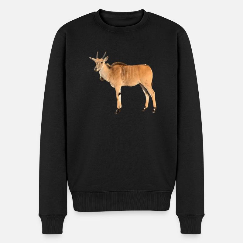 Antilope - Männer Premium Bio Pullover - Schwarz