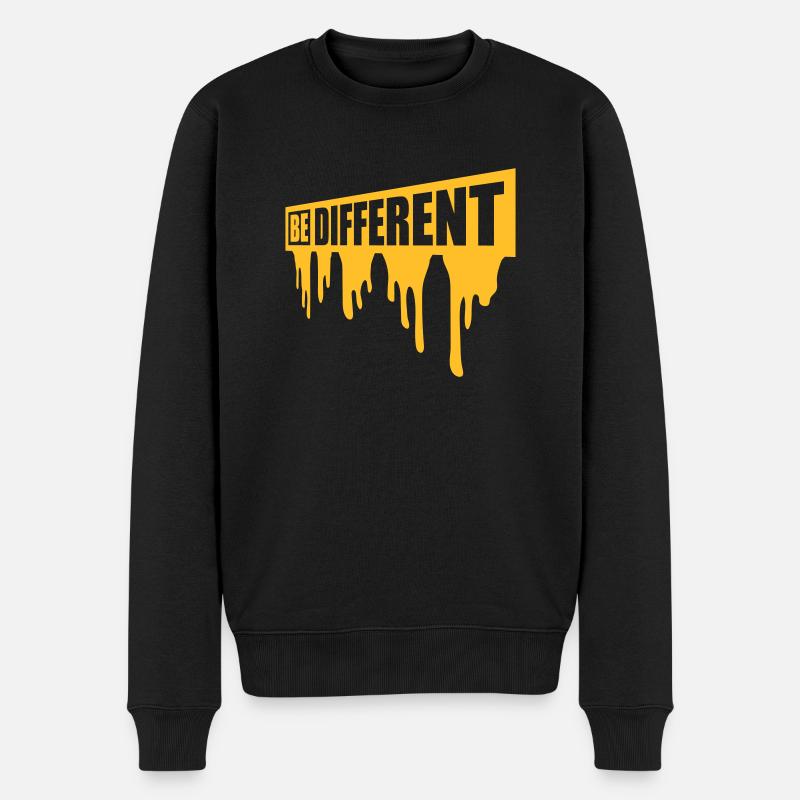 Be different Logo Design - Männer Premium Bio Pullover - Schwarz