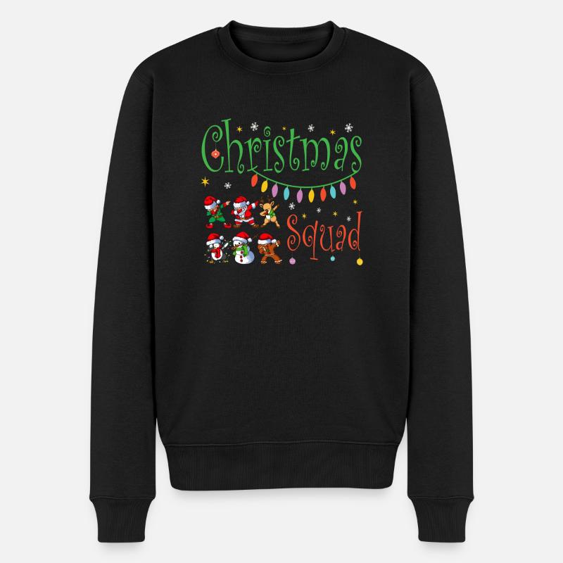 Christmas Squad - Männer Premium Bio Pullover - Schwarz