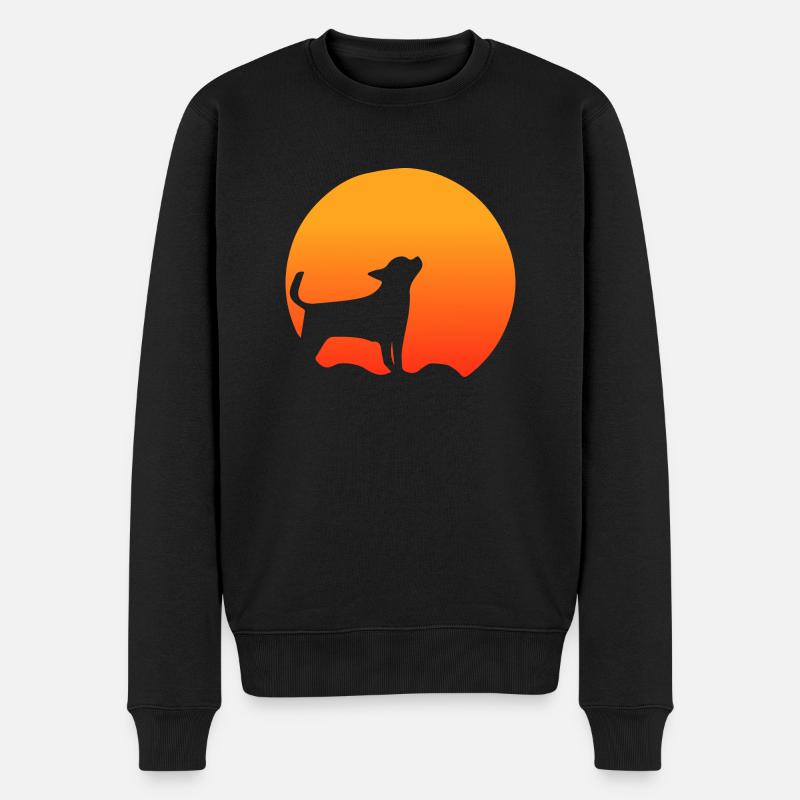 Hund Dog - Männer Premium Bio Pullover - Schwarz