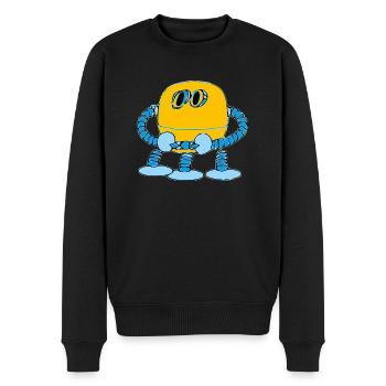 R3D4 le petit robot - Pull Premium bio Homme - noir - Devant - Nico (187cm)