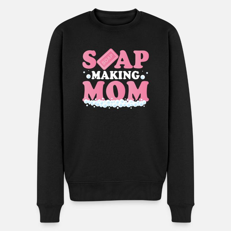 Soap Making Mom Soapmaker Soapmaking - Men's Premium Organic Jumper - black