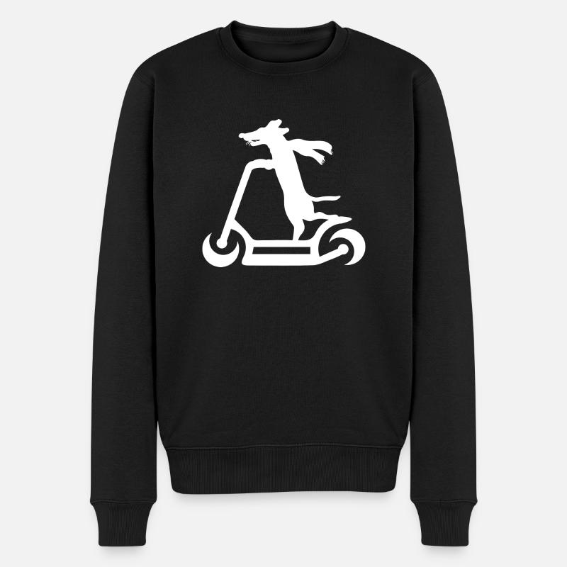 E-Scooter Roller - Männer Premium Bio Pullover - Schwarz