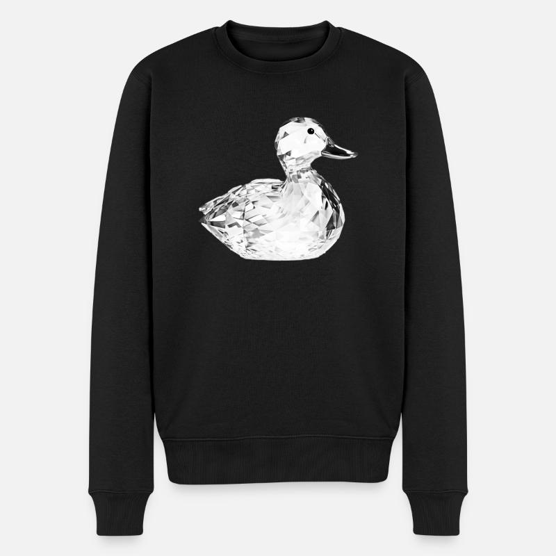 Glass Duck - Männer Premium Bio Pullover - Schwarz