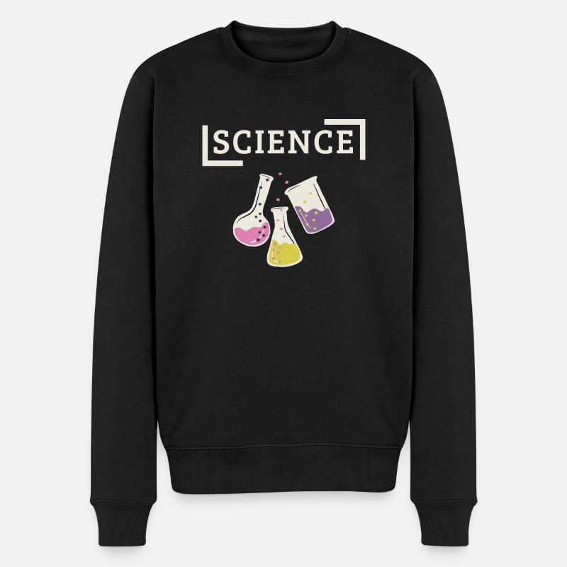 Science - Männer Premium Bio Pullover - Schwarz