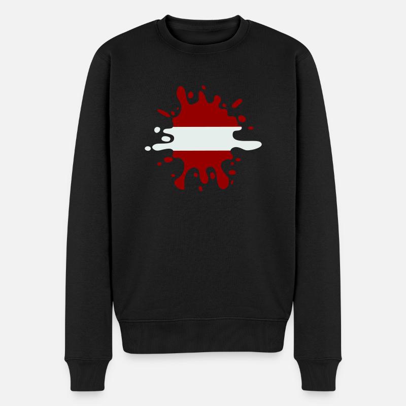 farbklecks österreich - Männer Premium Bio Pullover - Schwarz