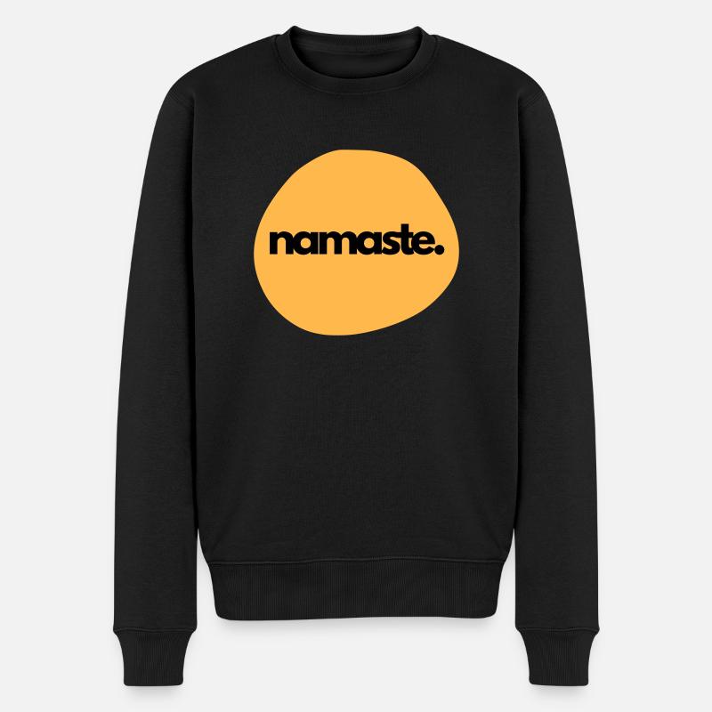 Namaste - Männer Premium Bio Pullover - Schwarz