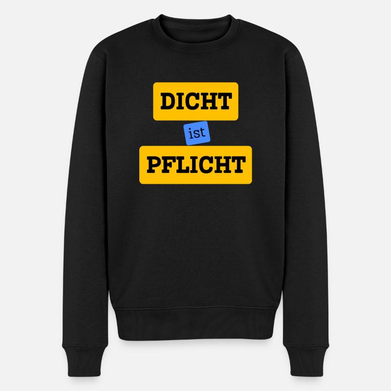 Malle Dicht ist Pflicht - Männer Premium Bio Pullover - Schwarz