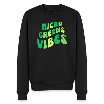 MICROGREENS VIBES | Urban Farmer Micro Gardening - Men's Premium Organic Jumper - black - Front - Nico (187cm)